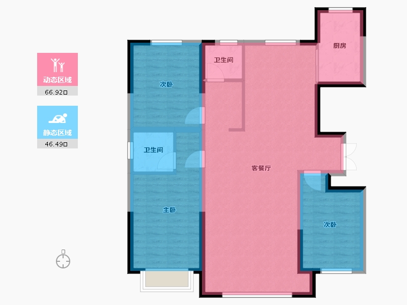 宁夏回族自治区-中卫市-阳光悦府-115.00-户型库-动静分区