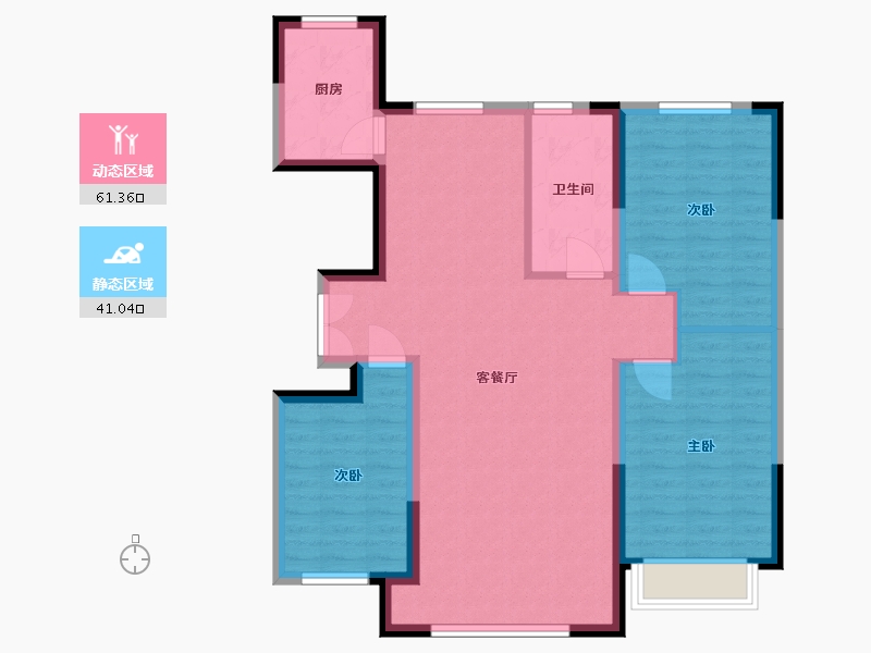 宁夏回族自治区-中卫市-阳光悦府-110.00-户型库-动静分区