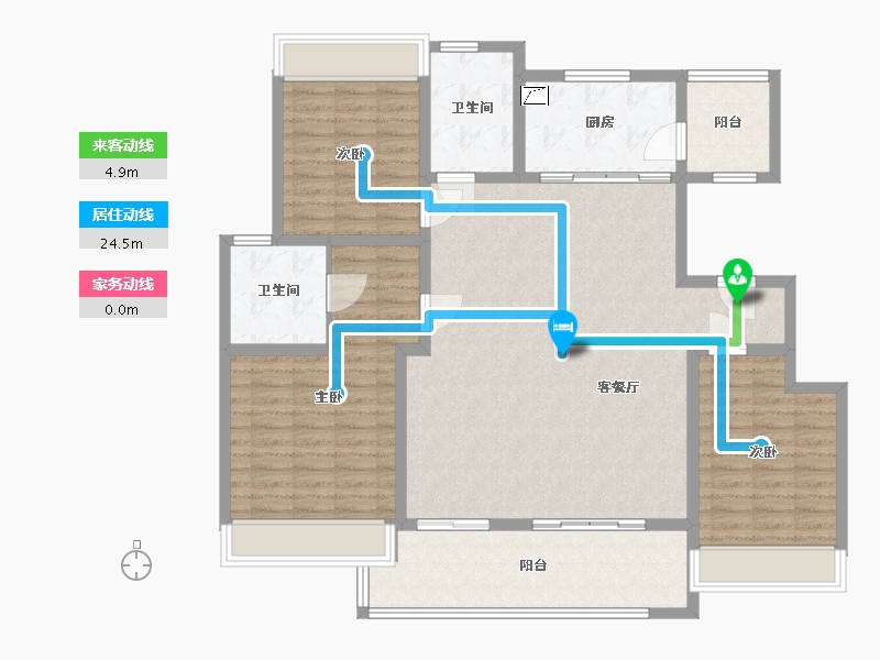 江苏省-徐州市-金樾府-132.00-户型库-动静线