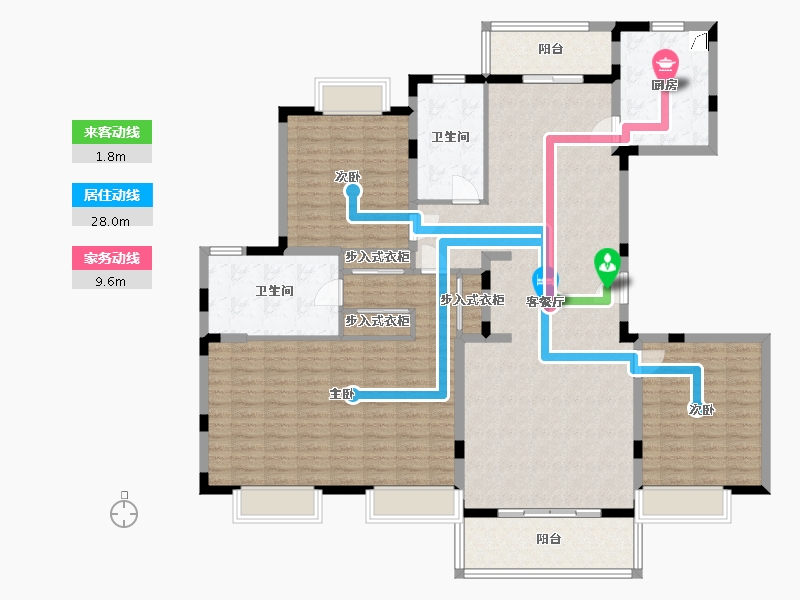 江苏省-苏州市-裕沁庭-160.00-户型库-动静线