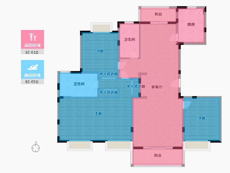 江苏省-苏州市-裕沁庭-160.00-户型库-动静分区