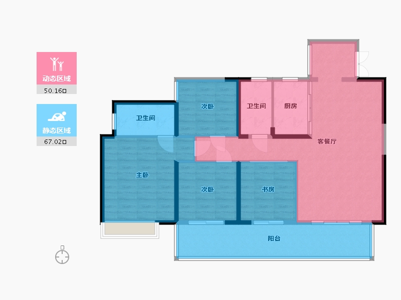 广西壮族自治区-南宁市-唐樾青山-126.00-户型库-动静分区