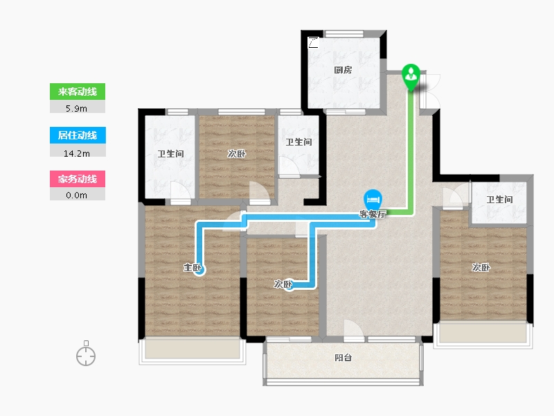 吉林省-吉林市-中海寰宇天下-145.00-户型库-动静线