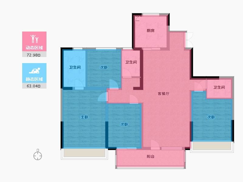 吉林省-吉林市-中海寰宇天下-145.00-户型库-动静分区