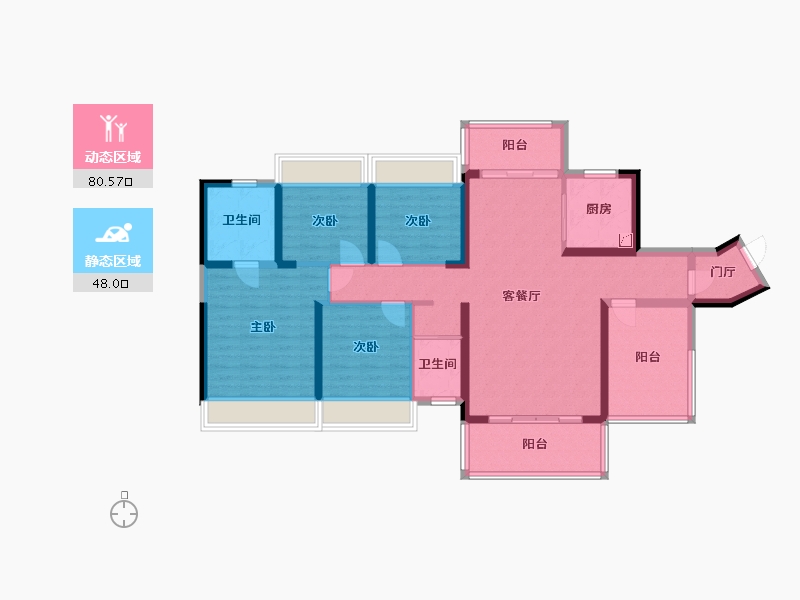 广西壮族自治区-玉林市-玉林碧桂园-165.00-户型库-动静分区