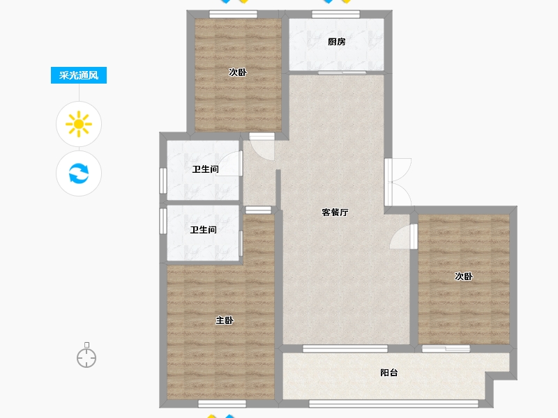 山东省-临沂市-陶然府-97.00-户型库-采光通风