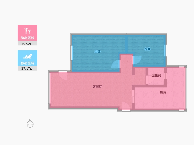 河南省-郑州市-东明路11号院-70.83-户型库-动静分区