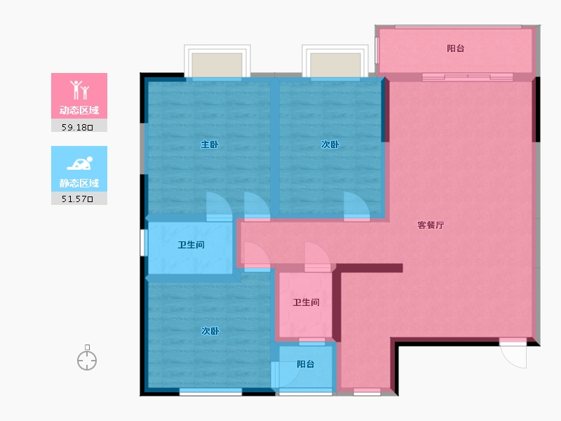 广西壮族自治区-河池市-运达小区-115.00-户型库-动静分区