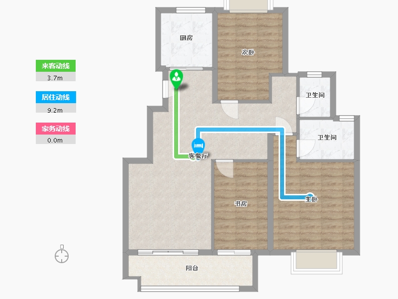 江苏省-无锡市-韵湖澜山-90.00-户型库-动静线