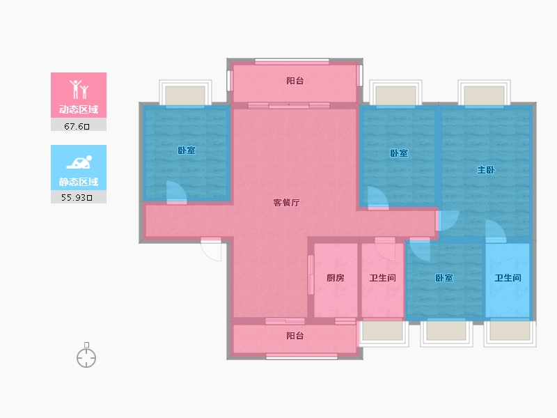 贵州省-铜仁市-碧桂园-100.00-户型库-动静分区