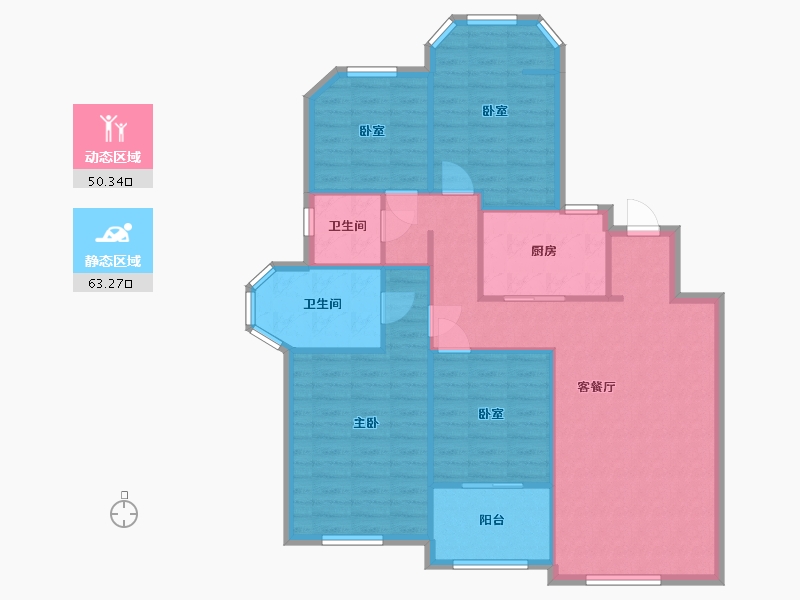 江苏省-南京市-金地自在城-120.00-户型库-动静分区