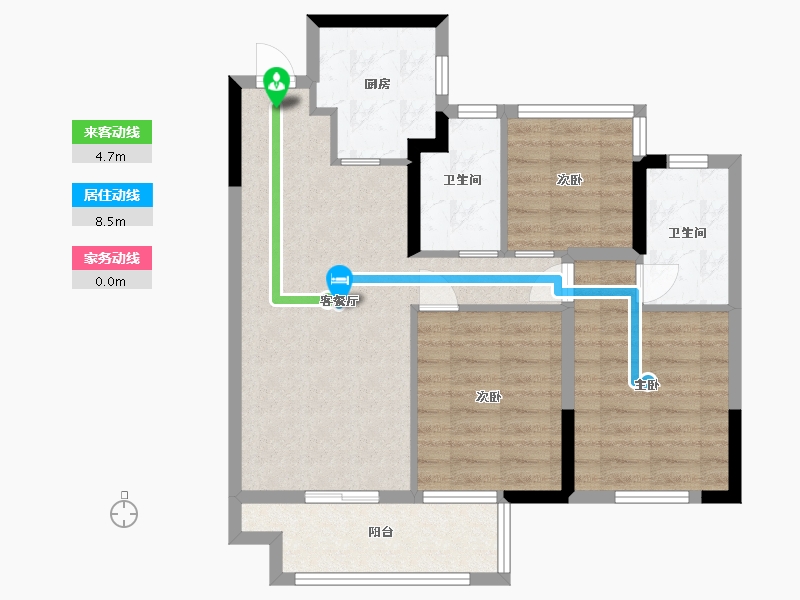 安徽省-合肥市-联发君悦风华-74.00-户型库-动静线