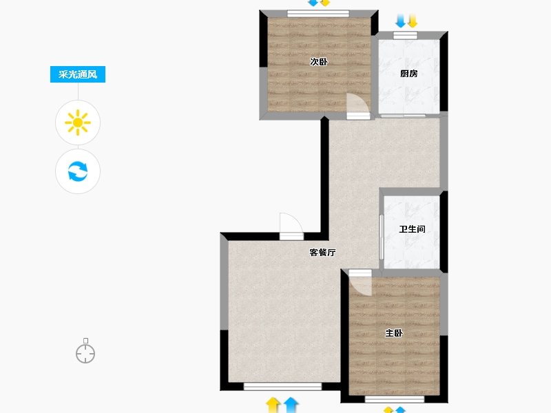 吉林省-长春市-南溪虹著-89.00-户型库-采光通风