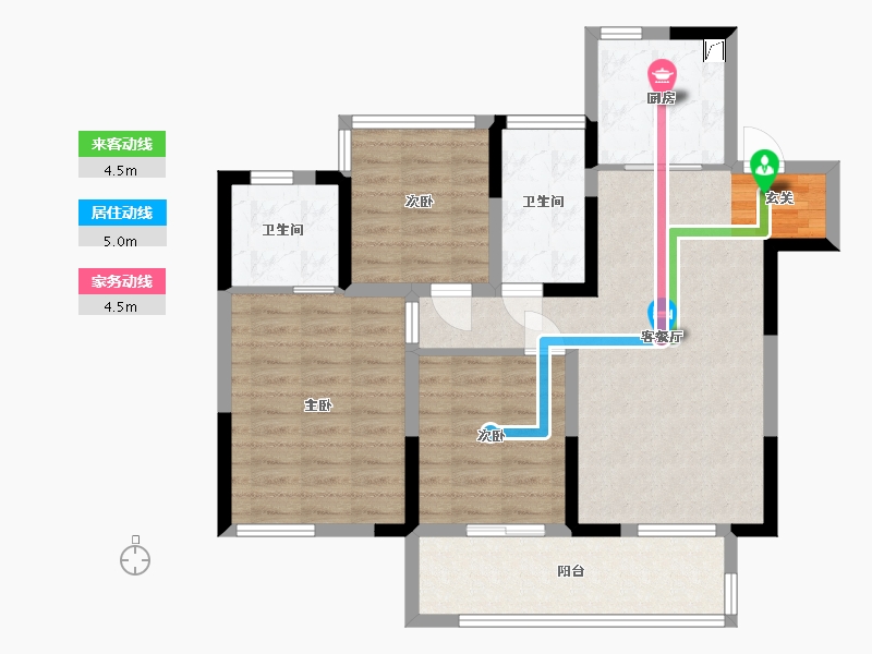 安徽省-合肥市-招商东望府-84.00-户型库-动静线