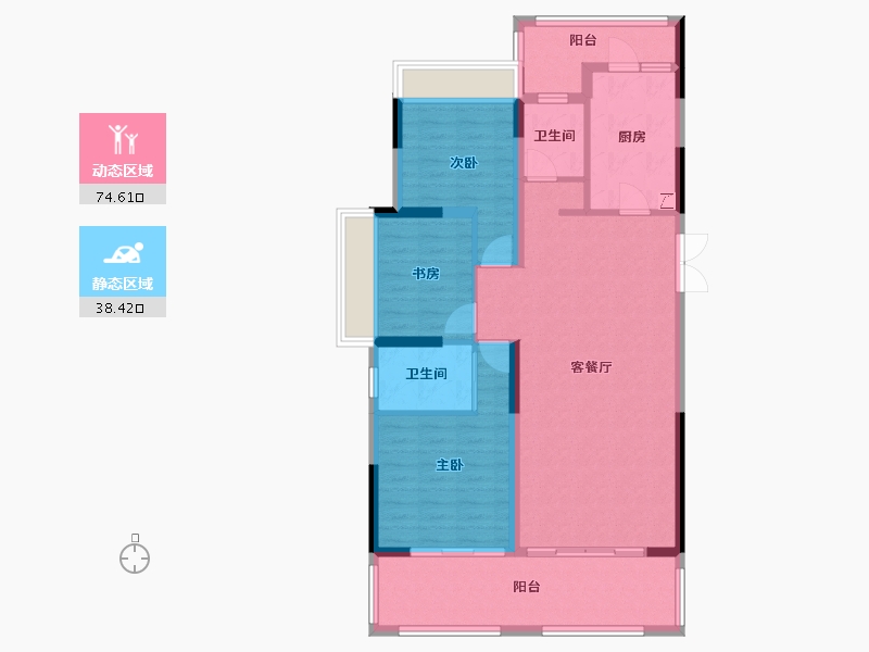 贵州省-贵阳市-广大城-110.00-户型库-动静分区