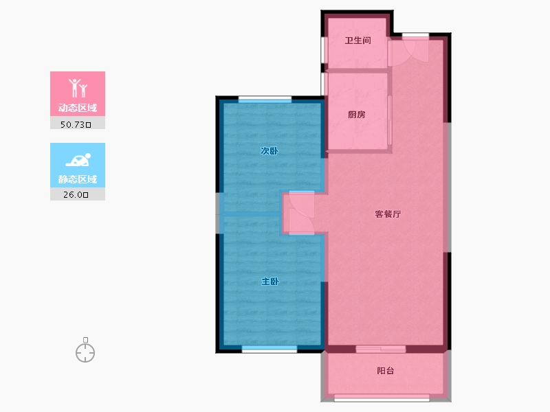 山东省-烟台市-佰和衡园小区-69.00-户型库-动静分区