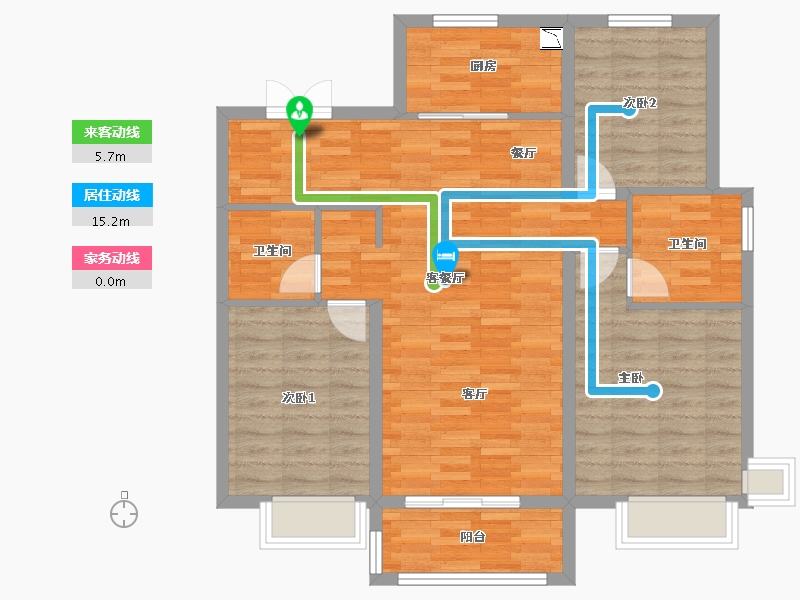 河北省-石家庄市-万科翡翠四季-92.00-户型库-动静线