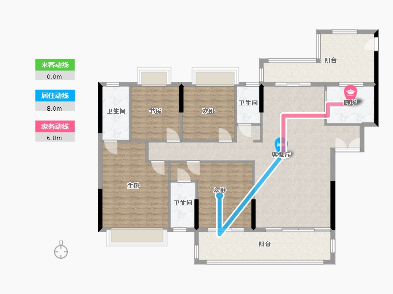 广西壮族自治区-梧州市-大正一品尊府-146.00-户型库-动静线