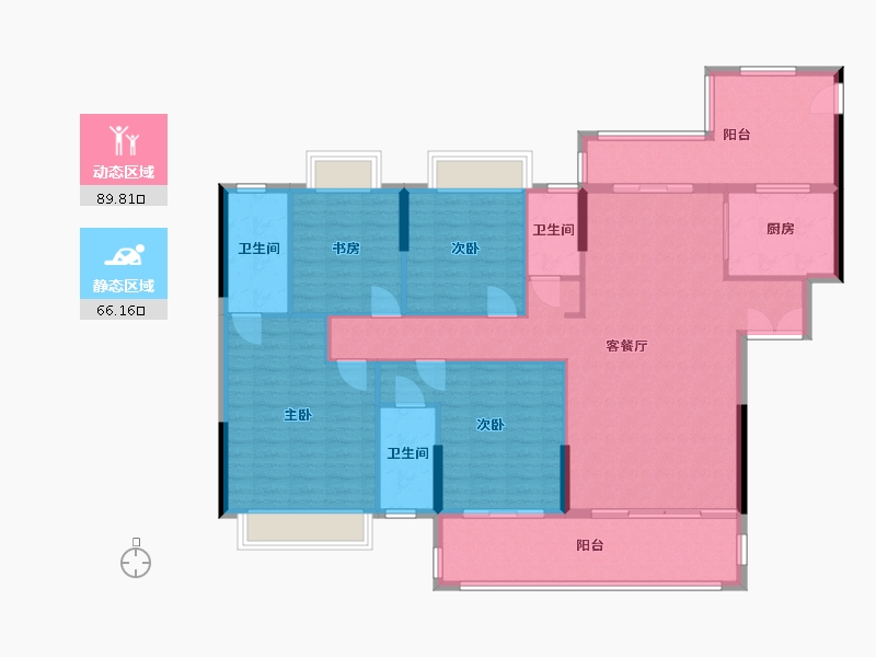 广西壮族自治区-梧州市-大正一品尊府-146.00-户型库-动静分区