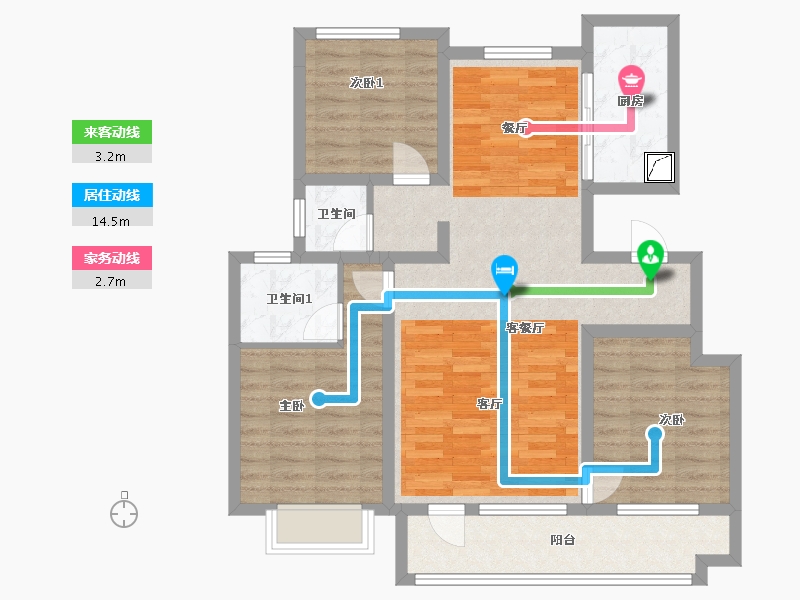 北京-undefined-固安阳光郡-92.00-户型库-动静线