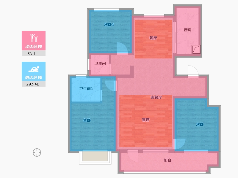 北京-undefined-固安阳光郡-92.00-户型库-动静分区