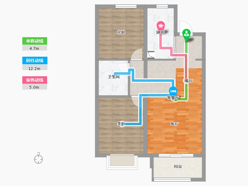 河北省-石家庄市-万科翡翠四季-70.00-户型库-动静线