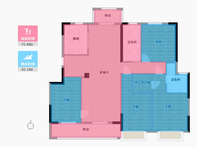 浙江省-舟山市-绿城晓风印月花园-122.00-户型库-动静分区