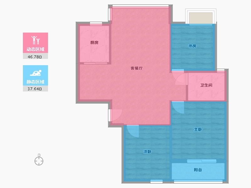 湖北省-武汉市-鹦鹉名邸-90.00-户型库-动静分区