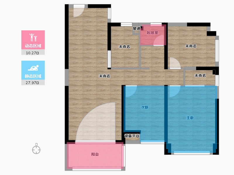 广西壮族自治区-防城港市-埠上桃源-88.92-户型库-动静分区