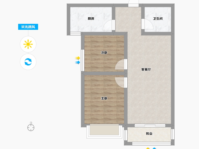 山西省-忻州市-平安未来城-68.20-户型库-采光通风