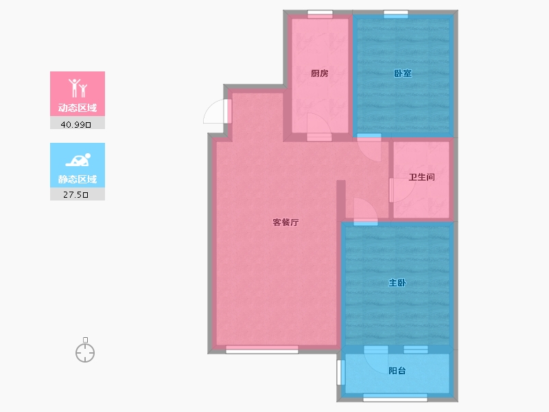 山东省-烟台市-祥隆理想城-60.00-户型库-动静分区