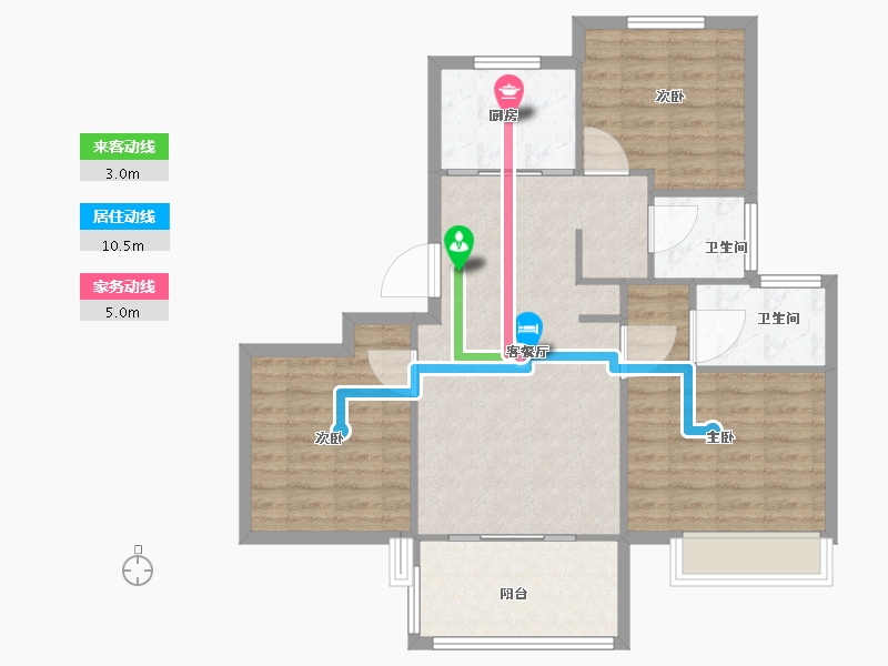 山东省-青岛市-名城府邸-89.00-户型库-动静线