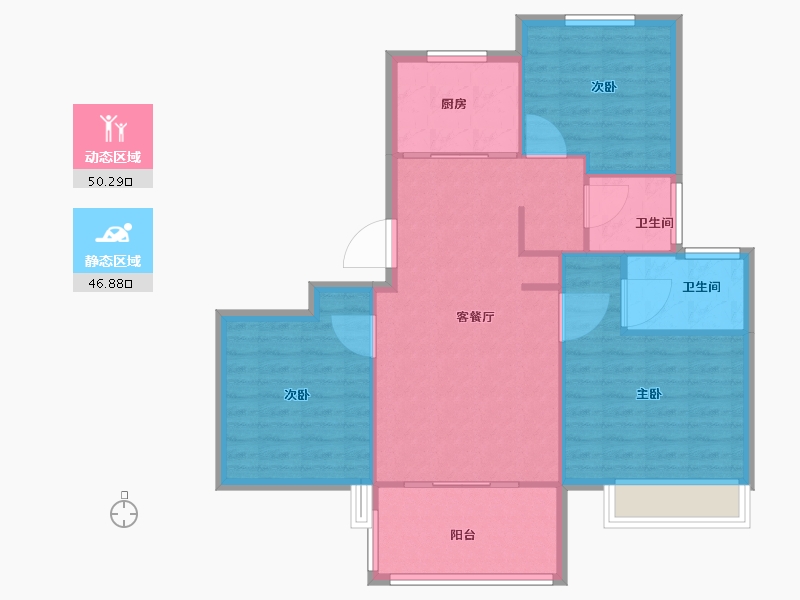 山东省-青岛市-名城府邸-89.00-户型库-动静分区