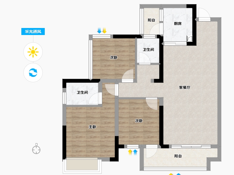 四川省-巴中市-印江州-80.00-户型库-采光通风