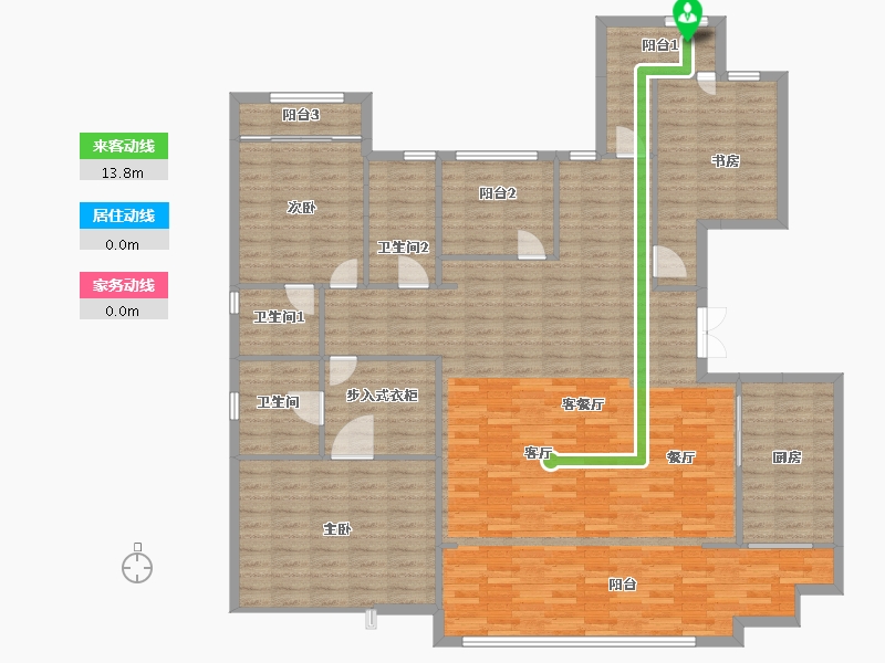 北京-北京市-所有标注尺寸及设施仅供参考，具体以实际交付为准-3.69-户型库-动静线