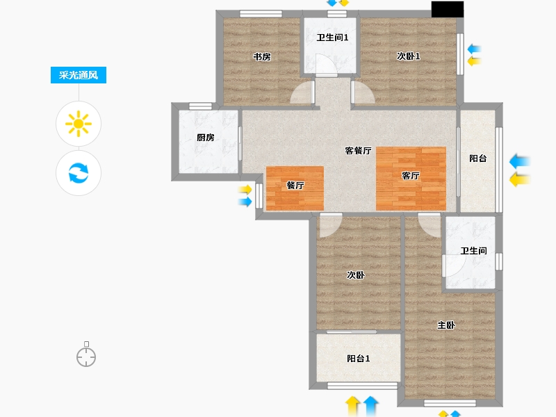 北京-北京市-所有标注尺寸及设施仅供参考，具体以实际交付为准-102.89-户型库-采光通风