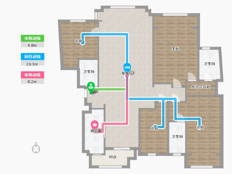 广东省-广州市-星河湾星苑-63.70-户型库-动静线