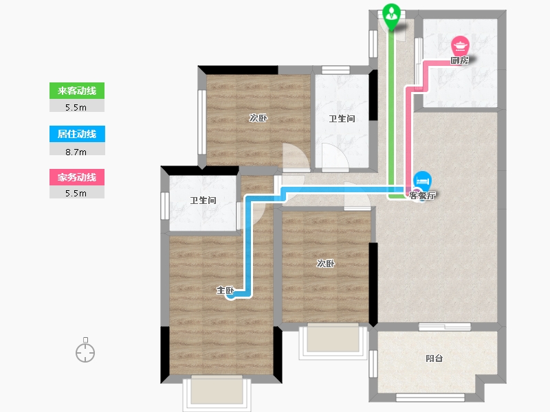 广东省-肇庆市-海晟花园-85.00-户型库-动静线