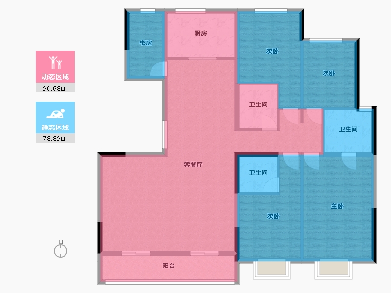 陕西省-西安市-清凉山樾-197.00-户型库-动静分区