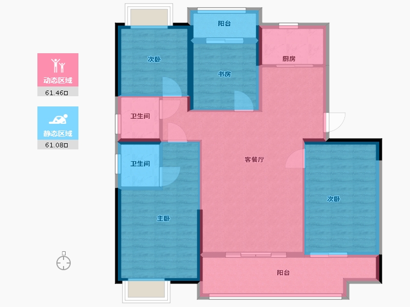 福建省-莆田市-建工ECO状元府-110.90-户型库-动静分区