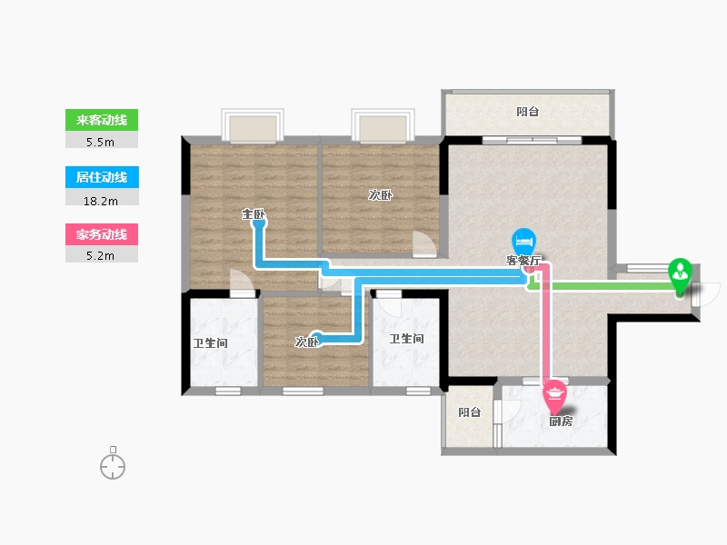 贵州省-毕节市-樽憬名都-107.00-户型库-动静线