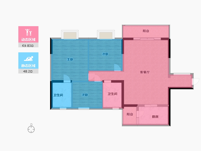 贵州省-毕节市-樽憬名都-107.00-户型库-动静分区