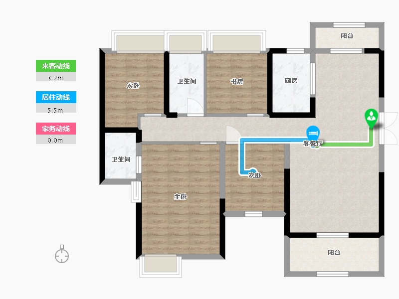 湖南省-永州市-步步高-133.00-户型库-动静线