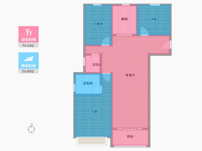 陕西省-西安市-当代慧儿满堂悦-108.00-户型库-动静分区