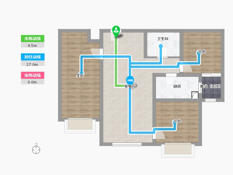 河北省-唐山市-璟樾府-87.00-户型库-动静线