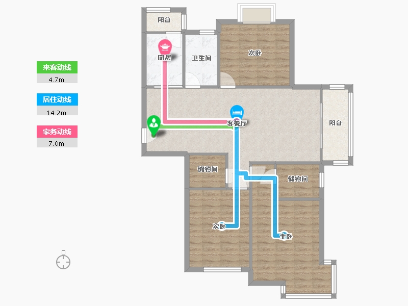 江苏省-南京市-银城聚锦园-102.00-户型库-动静线