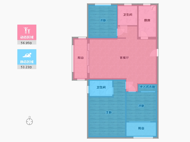 山东省-德州市-玫瑰园-100.00-户型库-动静分区