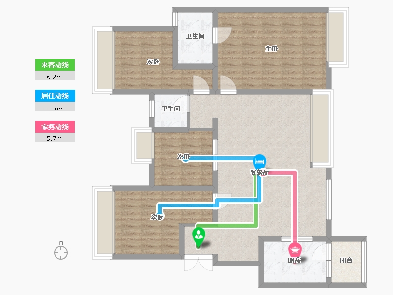 四川省-德阳市-仟坤天朗-99.00-户型库-动静线