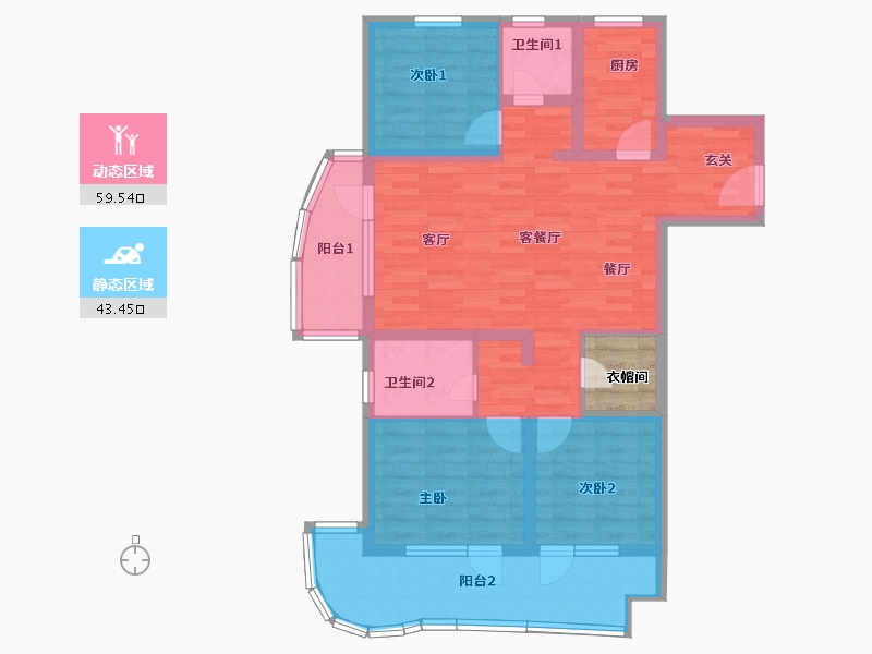 山东省-青岛市-青铁观海地-93.00-户型库-动静分区