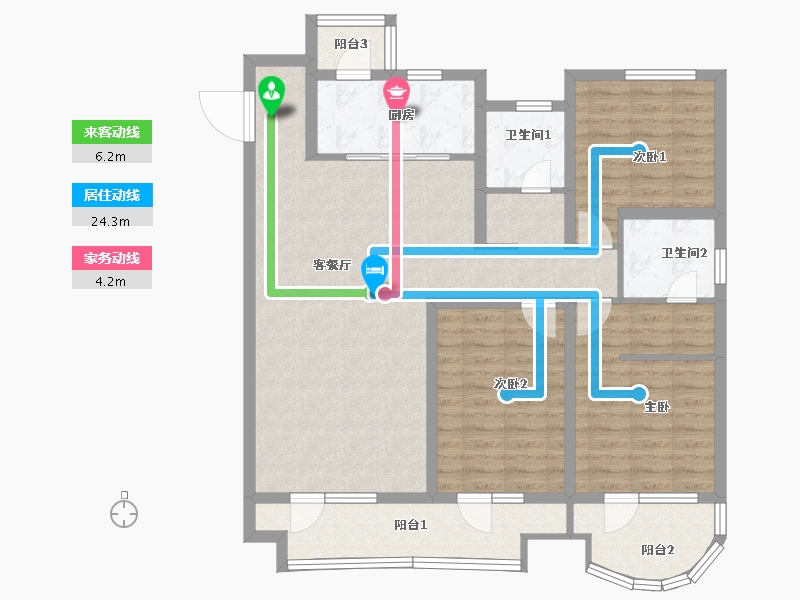 山东省-青岛市-青铁观海地-106.00-户型库-动静线